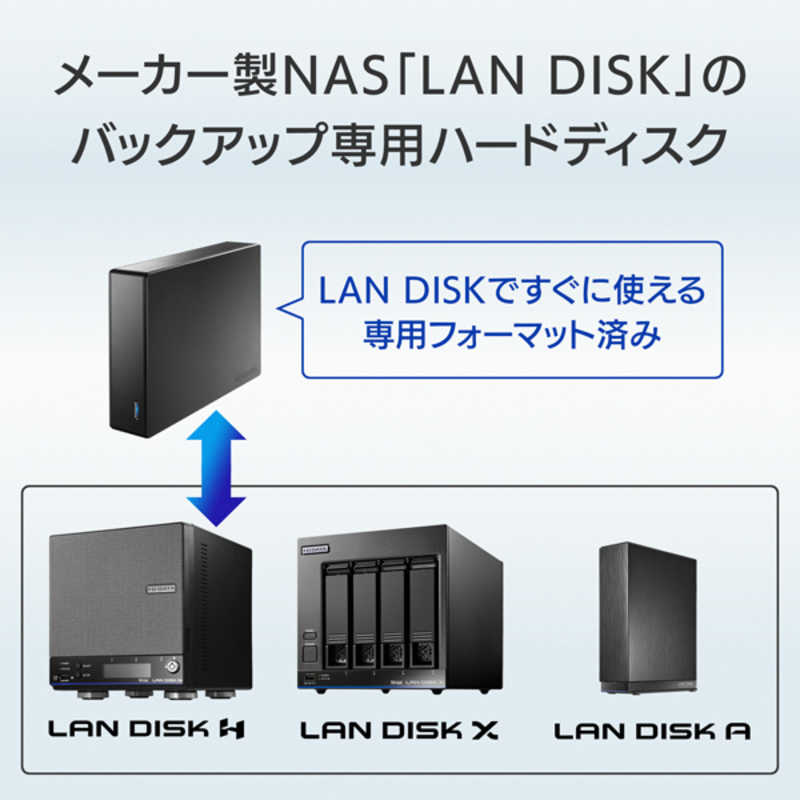 IOデータ IOデータ 外付けHDD USB-A接続 ｢BizDAS｣LAN DISK H/X/A専用(Chrome/Windows11対応) ブラック [1TB /据え置き型] HDJA-UTN1/LDB HDJA-UTN1/LDB