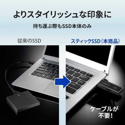 IOデータ USB 3.2 Gen 2対応 パソコン/テレビ録画対応 スティックSSD 