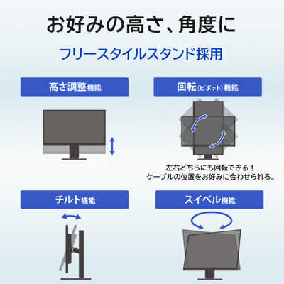 アイ・オー・データ　lcd-d241sd-f　３個 LCD-D241SD-F | 100Hz対応＆フリースタイルスタンド23.8型ワイド