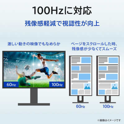 IOデータ　100Hz対応＆フリースタイルスタンドワイド液晶ディスプレイ ［21.5型 /フルHD(1920×1080) /ワイド］ ブラック　LCD-D221SV-F IOデータ 100Hz対応＆フリースタイルスタンドワイド液晶ディスプレイ