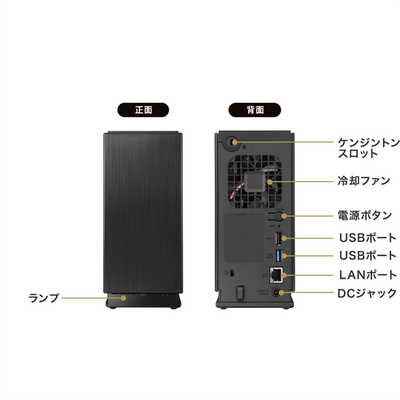 IOデータ 法人向け2ドライブNAS(ネットワークHDD)5年保証16TB