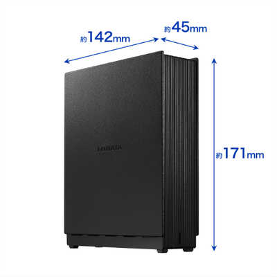 外付けハードディスク・ドライブ HDL1-LA02 IOデータ 1ドライブ ネットワークHDD 2TB ［据え置き型］ ブラック