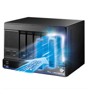 IOデータ 法人向け4ドライブNAS(ネットワークHDD)5年保証 8TB ［据え置き型］ ブラック HDL4-HB08EX