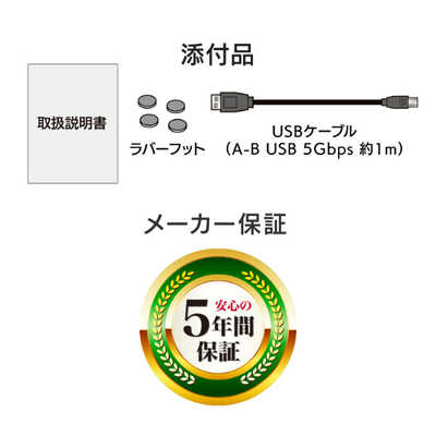IOデータ USB 5Gbps(USB 3.2 Gen1)対応 セキュリティハードディスク