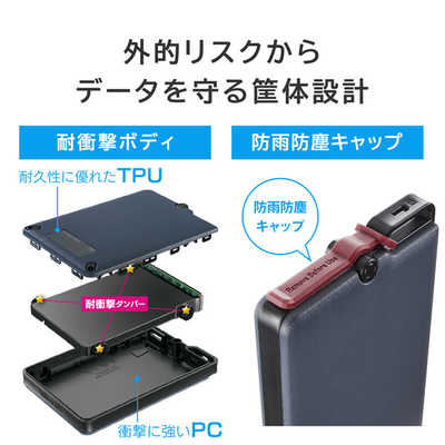 I-O DATA BizDAS 500GB 外付けSSD IOデータ 外付けSSD BizDAS ［500GB /ポータブル型］ ブラック SSPD