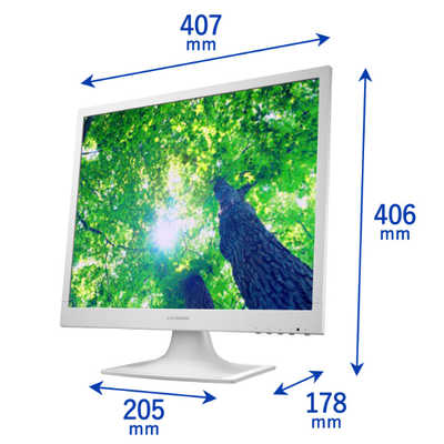 液晶ディスプレイ 19型 スクエア IOデータ メーカー5年保証 ホワイト