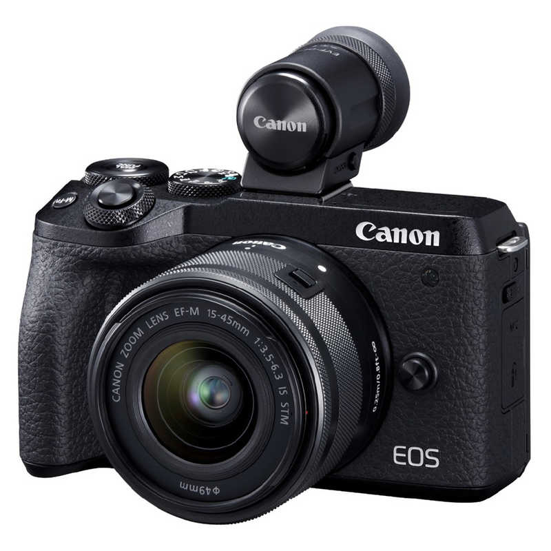 キヤノン　CANON キヤノン　CANON ミラーレスカメラ EOS M6 Mark II(ブラック)･ダブルズームEVFキット EOSM6MK2BKWZEVFK EOSM6MK2BKWZEVFK