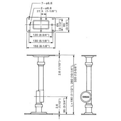 YAMAHA 壁取り付けブラケット BWS50-260
