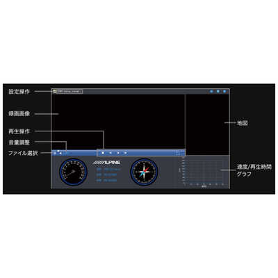 ALPINE ドライブレコーダー 2カメラ [前後カメラ対応 / Full HD(200万