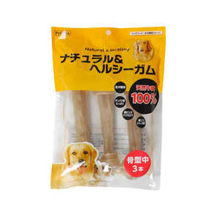 ペットプロジャパン ペットプロ ナチュラル & ヘルシーガム 骨型 中 3本 ペットプロジャパン ペットプロ ナチュラル & ヘルシーガム 骨型 中 3本