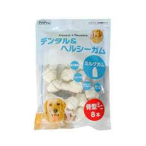 ペットプロジャパン ペットプロ デンタル & ヘルシーガム ミルクガム骨型 ミニ 8本 ペットプロジャパン ペットプロ デンタル & ヘルシーガム ミルクガム骨型 ミニ 8本