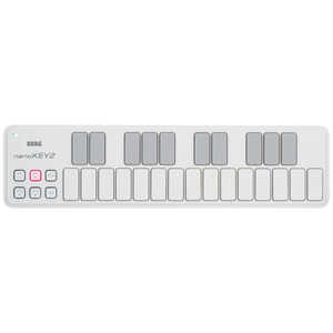 コルグ KORG 〔USB MIDIコントローラー〕 nanoKEY2 ホワイト NANOKEY2WH コルグ KORG 〔USB MIDIコントローラー〕 nanoKEY2 ホワイト NANOKEY2WH