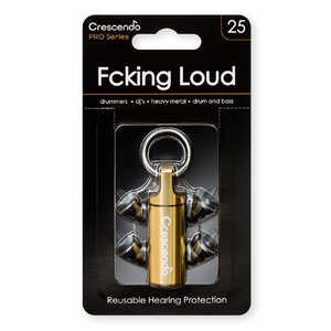 CRESCENDO 音楽用耳栓（ヘヴィメタル・ハードスタイル用） FckingLoud25