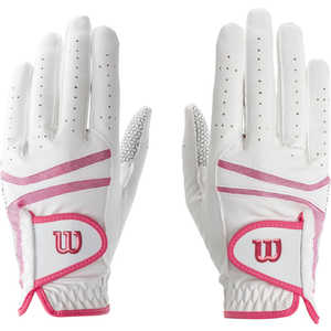 キャスコ ゴルフ用品 (レディース 両手用)ゴルフグローブ ハイパーパフォーマンス HYPER PERFORMANCE Wilson Staff(/ホワイト×ピンク) ホワイト/ピンク WP-2116LW