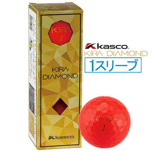キャスコ ゴルフボール KIRA DIAMOND2 キラダイヤモンド2 ［3球(1スリーブ)］ レッド KIRADIA2RD3P