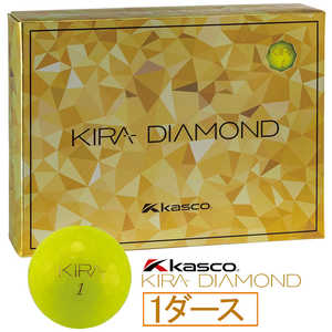 キャスコ ゴルフボール KIRA DIAMOND2 キラダイヤモンド2 ［12球(1ダース)］ イエロー KIRADIA2YE12P