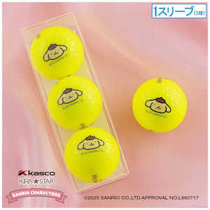 キャスコ KIRA STAR×サンリオ(ポムポムプリン) 3P ［3球(1スリーブ)］ KIRASTAR2NPﾌﾟﾘﾝ3P