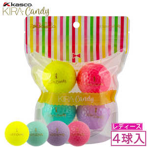 キャスコ レディース ゴルフボール KIRACandy キラ キャンディ ［4球(1スリーブ)］ 4色アソート KIRACANDY
