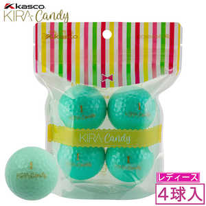 キャスコ レディース ゴルフボール KIRACandy キラ キャンディ ［4球(1スリーブ)］ ターコイズ KIRACANDY