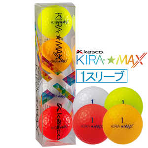 キャスコ ゴルフボール KIRA MAX (キラマックス) ［4球(1スリーブ)］ 4色アソート KIRAMAX