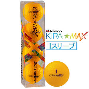 キャスコ ゴルフボール KIRA MAX (キラマックス) ［4球(1スリーブ)］ オレンジ KIRAMAX