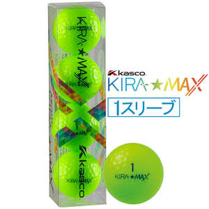 キャスコ ゴルフボール KIRA MAX (キラマックス) ［4球(1スリーブ)］ ライム KIRAMAX