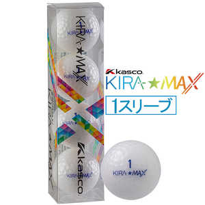 キャスコ ゴルフボール KIRA MAX (キラマックス) ［4球(1スリーブ)］ ホワイト KIRAMAX