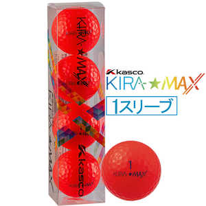 キャスコ ゴルフボール KIRA MAX (キラマックス) ［4球(1スリーブ)］ レッド KIRAMAX