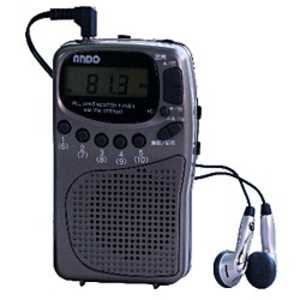＜コジマ＞ ANDO FM/AMかんたん選局ラジオ R10-096DZ ガンメタリック R10096DZ