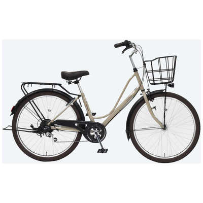 丸石サイクル 自転車 ワラビーFAT [外装6段/26インチ] サンドベージュ 