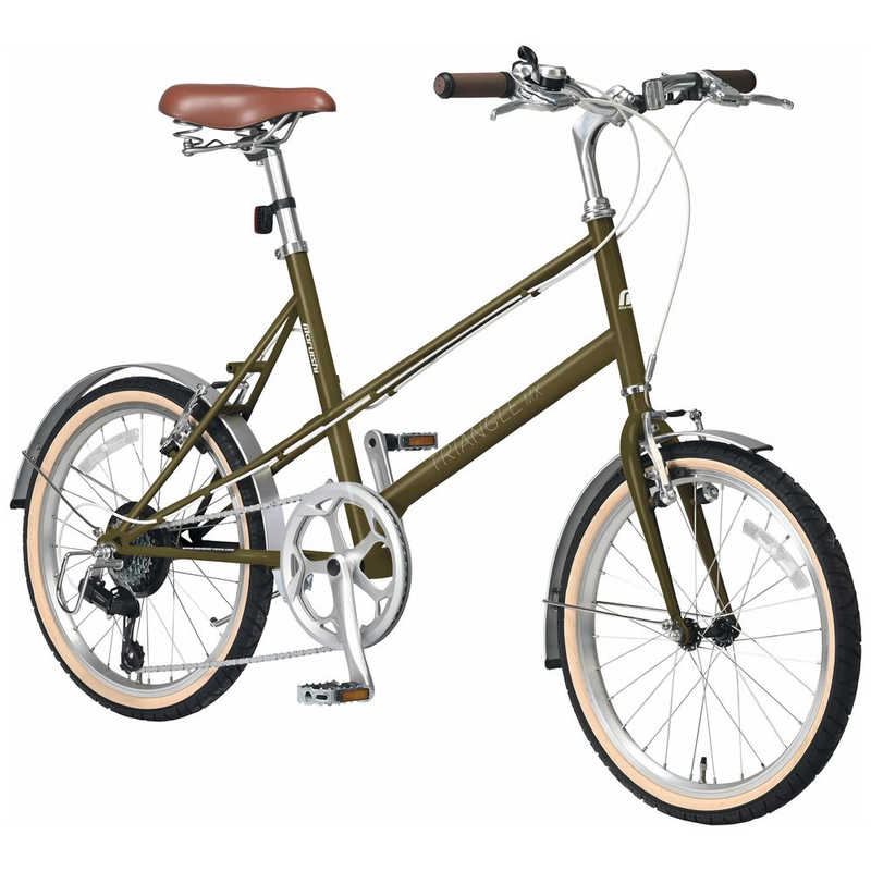 丸石サイクル 自転車 ミニベロ トライアングルMX TRIANGLE MX [外装6段/20インチ] ダークオリーブ 【組立商品につき返品不可 ...
