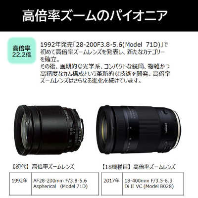 タムロン カメラレンズ (キヤノンEF用) 18-400mm F/3.5-6.3 Di