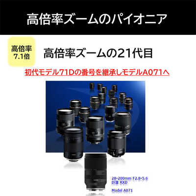 タムロン カメラレンズ 28-200mm F/2.8-5.6 Di III RXD（Model A071） (ソニーE /ズームレンズ)