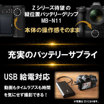Nikon Z6II MB-N11 バッテリー2つ付き（ニコンZ 7II＆Z 6II 機材