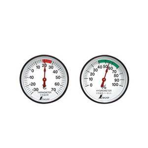 シンワ測定 シンワ測定 温度計･湿度計セットST-4丸型4.5 A76472674_