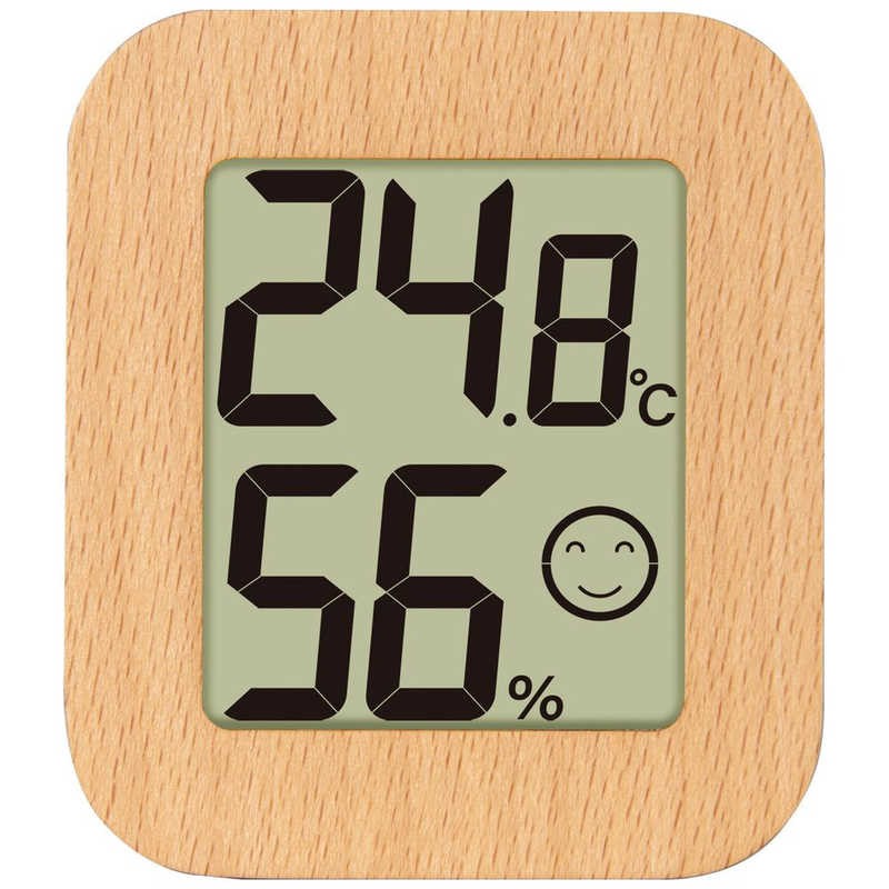 シンワ測定 シンワ測定 シンワ73232 温湿度計 環境チェッカーミニ木製LBR #73232 #73232