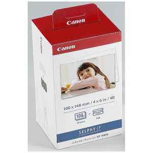 キヤノン CANON 純正カラーインク/ペーパーセット(ポストカードサイズ・108枚分) KP-108IN キヤノン CANON 純正カラーインク/ペーパーセット(ポストカードサイズ・108枚分) KP-108IN