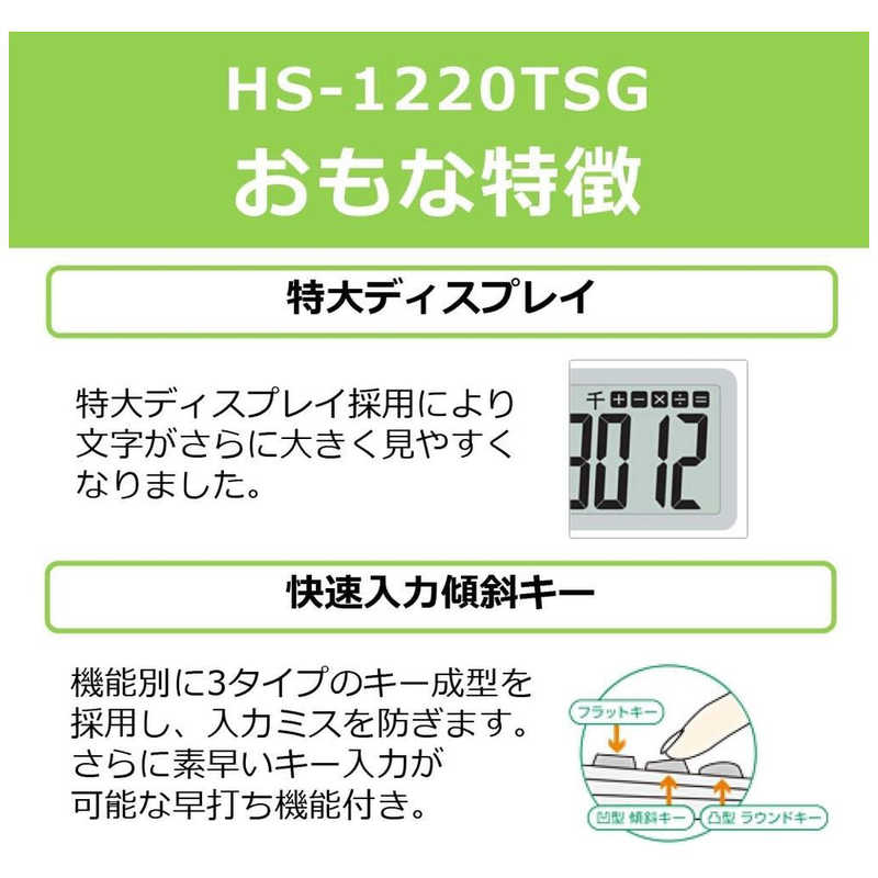 キヤノン　CANON キヤノン　CANON 実務電卓(12桁) HS-1220TSG HS-1220TSG