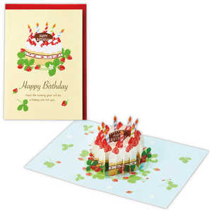 ニホンホールマーク 誕生日カード ケーキ2 EAR815738 ニホンホールマーク 誕生日カード ケーキ2 EAR815738