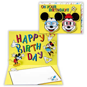 ニホンホールマーク 誕生日カード ディズニーメガネミッキーミニー2 EAR816063