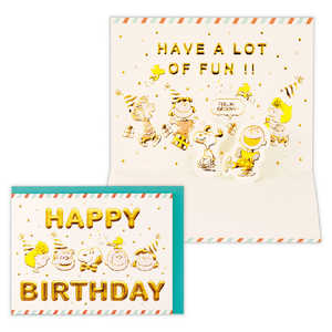 ニホンホールマーク 誕生日カード 立体 スヌーピー 3Dエンボスフェイス EAR-830-168 ニホンホールマーク 誕生日カード 立体 スヌーピー 3Dエンボスフェイス EAR-830-168