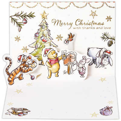 ニホンホールマーク クリスマスカード ディズニー くまのプーさん/手紙
