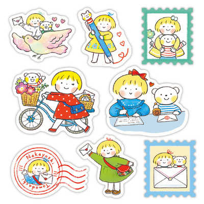 ベイルマークの大主　日本語版　三枚セット ニホンホールマーク シールフレーク 仲良しともだち お手紙 ELS-848