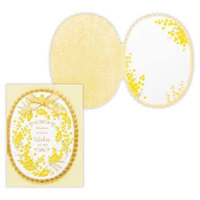 ニホンホールマーク 多目的カード カット リボンミモザ EAP-849-757 の