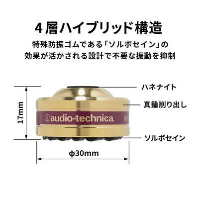 オーディオテクニカ ハイブリッドインシュレーター(6個1組) AT6099 の 