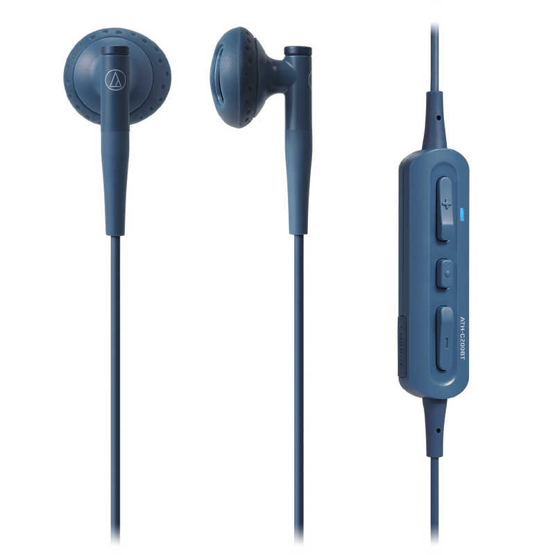 オーディオテクニカ オーディオテクニカ bluetooth イヤホン インナーイヤー型 ブルー [リモコン・マイク対応 /ワイヤレス(左右コード) /Bluetooth] ATH-C200BT BL ATH-C200BT BL