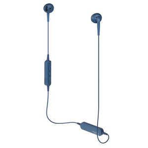 オーディオテクニカ bluetooth イヤホン インナーイヤー型 ブルー [リモコン・マイク対応 /ワイヤレス(左右コード) /Bluetooth] ATH-C200BT BL