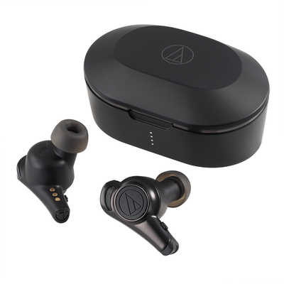 オーディオテクニカ フルワイヤレスイヤホン マイク対応 ブラック ATH