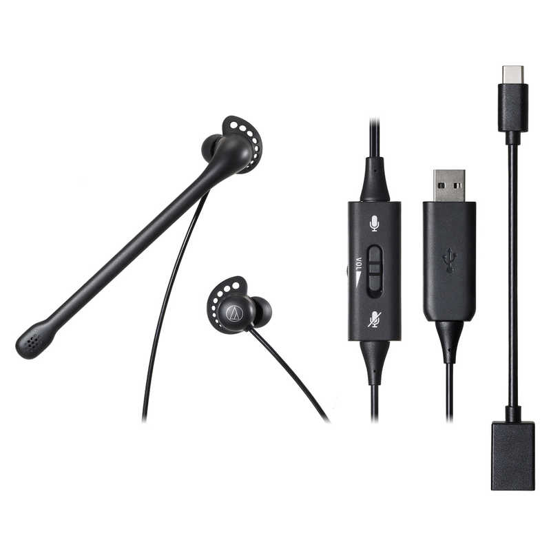 オーディオテクニカ オーディオテクニカ ヘッドセット [USB-C+USB-A /両耳 /イヤホンタイプ] ATH-202USB ATH-202USB