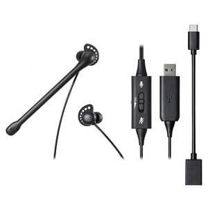 オーディオテクニカ ヘッドセット [USB-C+USB-A /両耳 /イヤホンタイプ] ATH-202USB